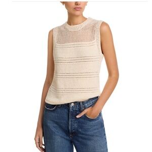 Sanctuary Waves Of Summer Knit Top Macrame Textured Sleeveless Crewneck‎ S